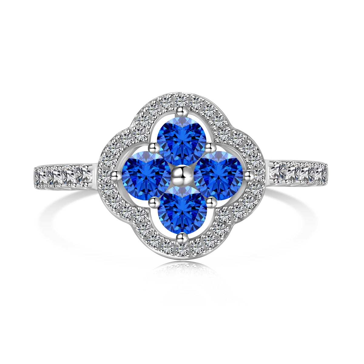 [Luxe Jewelry]Four Leaf Clover Flower Design Ring