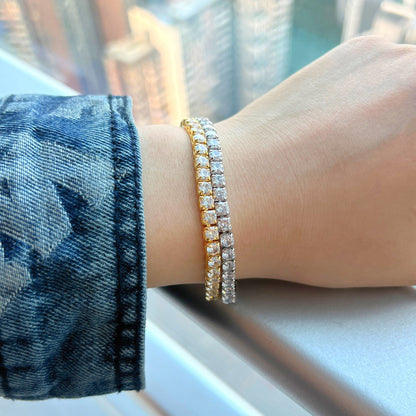[Luxe Jewelry]Sparkling Radiant Princess Cut Tennis Bracelet