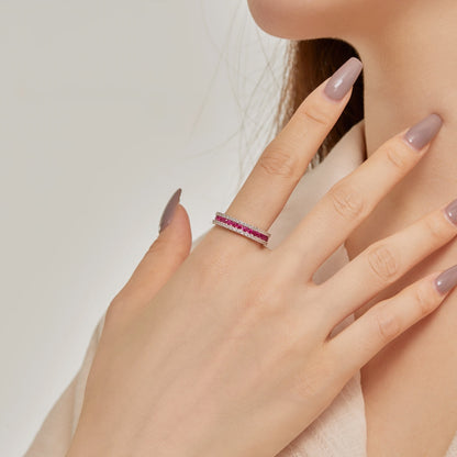 [Luxe Jewelry]Delicate Colorful Round Cut Daily Ring