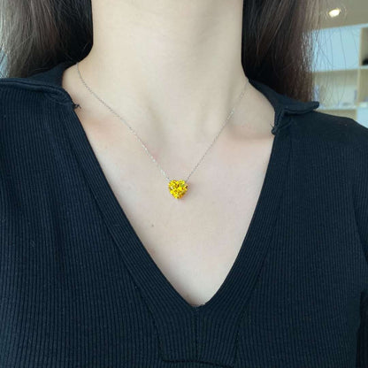 [Luxe Jewelry]6.0 carat Radiant Heart Shape Necklace