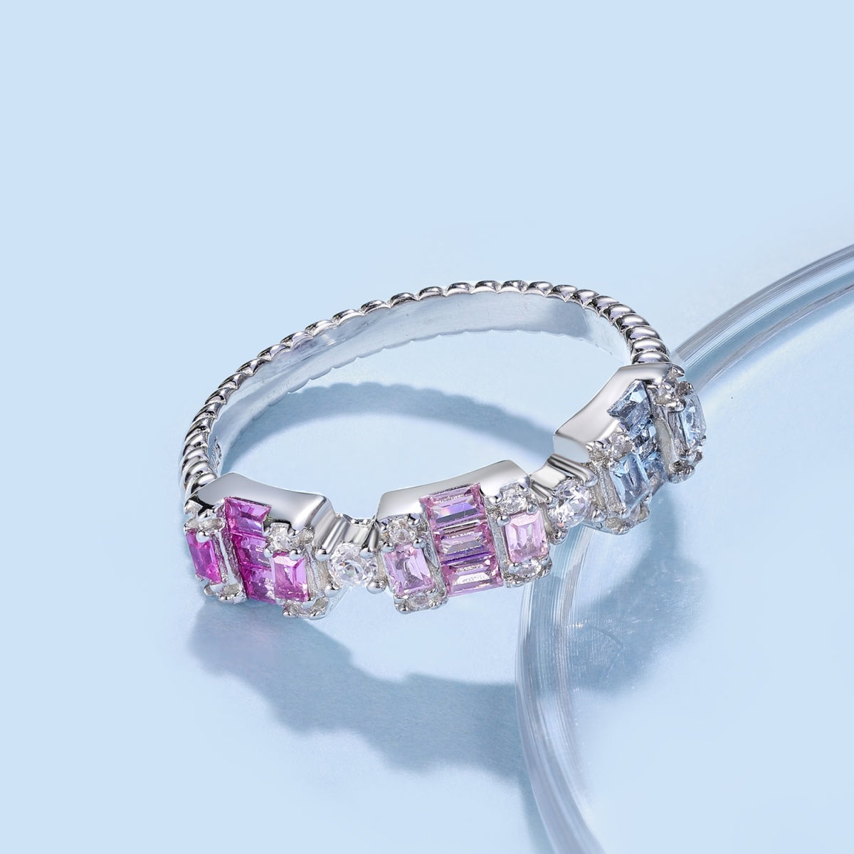 [Luxe Jewelry]Unique Colorful Emerald Cut Party Ring