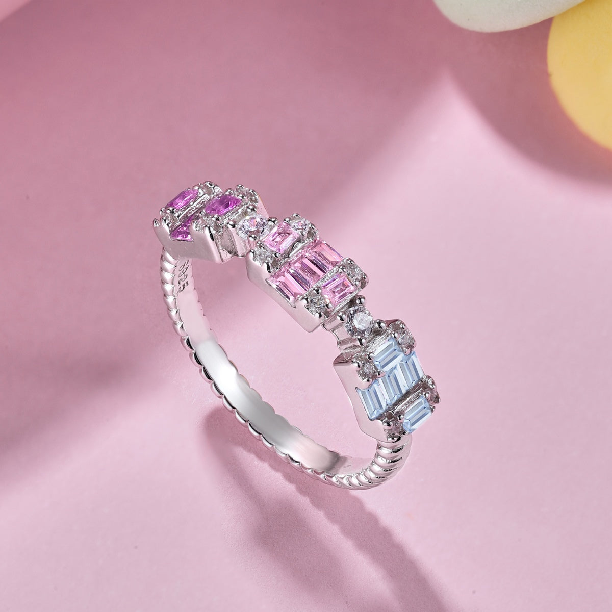 [Luxe Jewelry]Unique Colorful Emerald Cut Party Ring