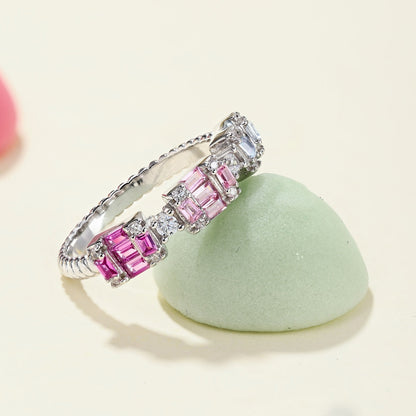 [Luxe Jewelry]Unique Colorful Emerald Cut Party Ring
