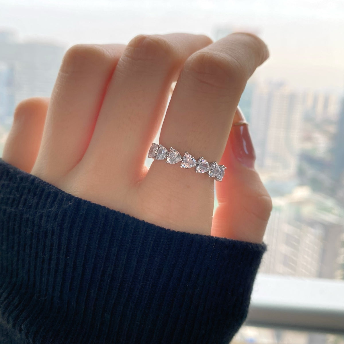 [Luxe Jewelry]0.25 Carat Radiant Romance Heart Cut Lover Ring