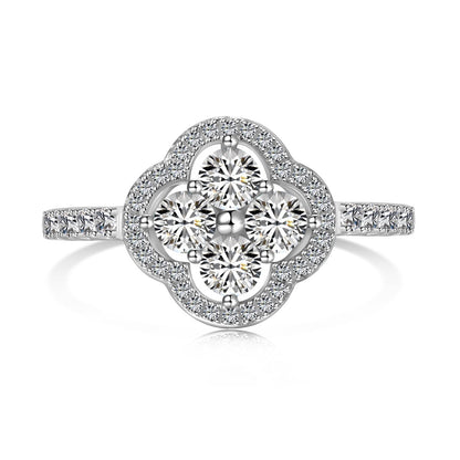 [Luxe Jewelry]Four Leaf Clover Flower Design Ring