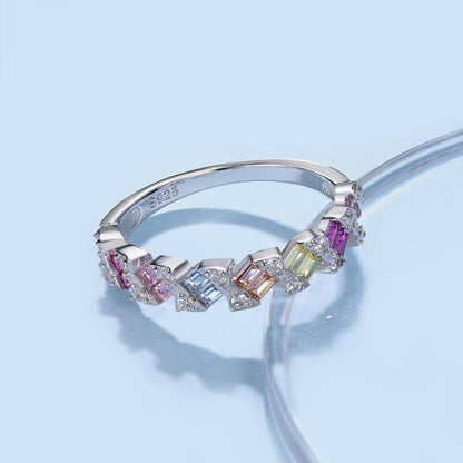 [Luxe Jewelry]Delicate Vibrant Emerald Cut Daily Ring