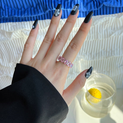 [Luxe Jewelry]Dainty Elongated Cushion Cut Tennis Ring