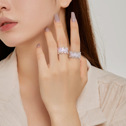 [Luxe Jewelry]Luxurious Colorful Radiant Cut Daily Ring