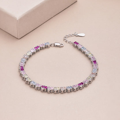 [Luxe Jewelry]Delicate Colorful Emerald Cut Party Bracelet
