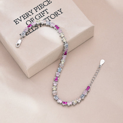 [Luxe Jewelry]Delicate Colorful Emerald Cut Party Bracelet