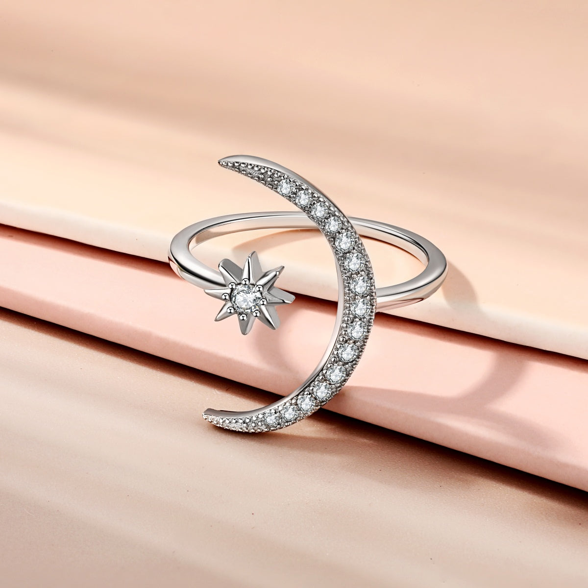 [Luxe Jewelry]Eternity Moon & Star Ring