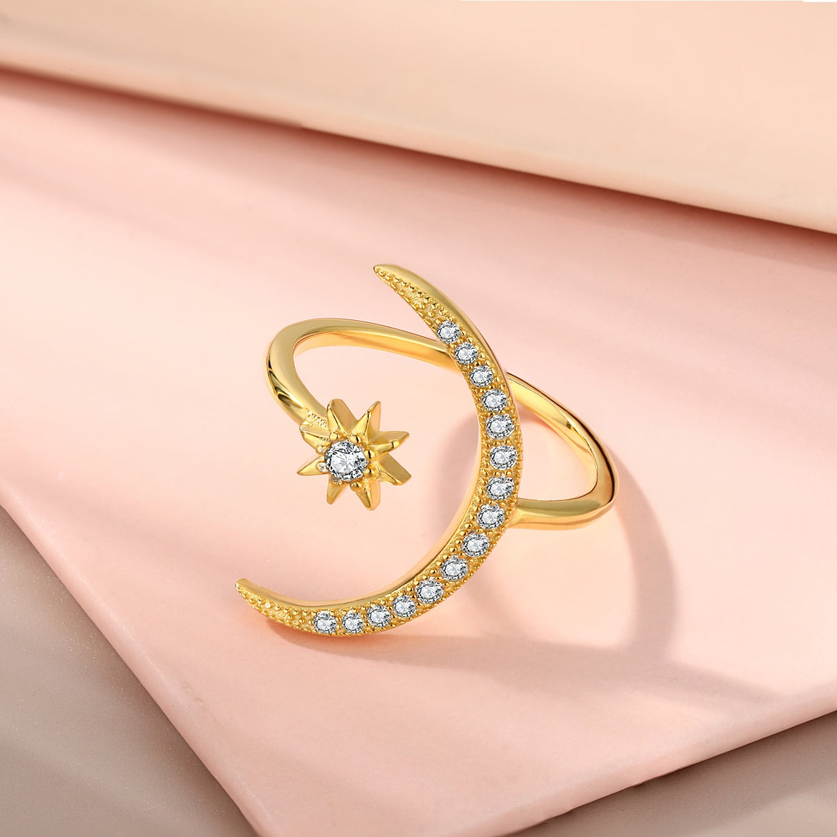 [Luxe Jewelry]Eternity Moon & Star Ring