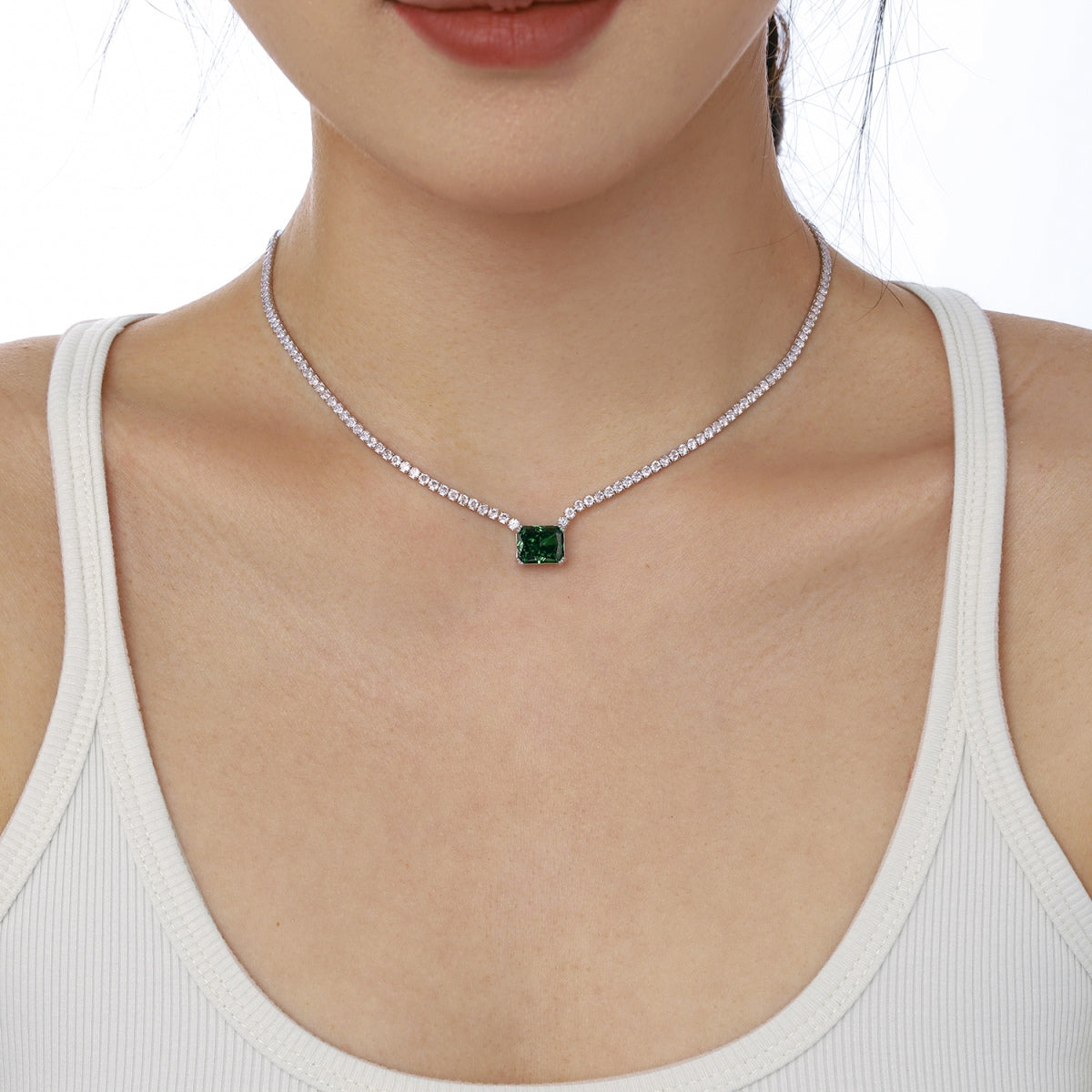 [Luxe Jewelry]4.0 Carat Elegant Radiant Cut Necklace