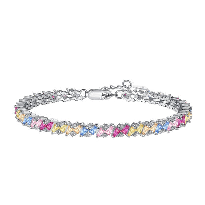 [Luxe Jewelry]Ornate Sparkling Multi Cut Party Bracelet