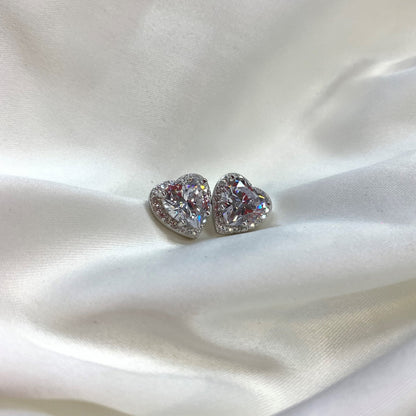 [Luxe Jewelry]Sparkling Heart Shape Lover Earrings