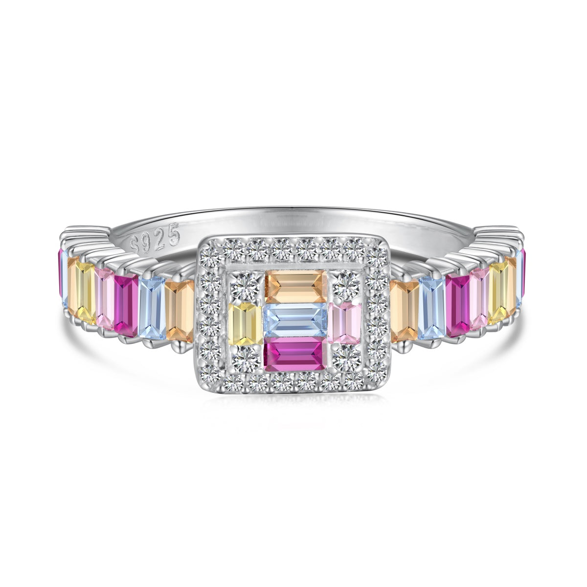 [Luxe Jewelry]Exquisite Colorful Radiant Cut Party Ring