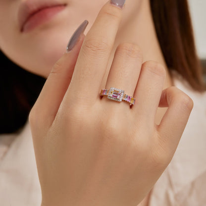 [Luxe Jewelry]Exquisite Colorful Radiant Cut Party Ring