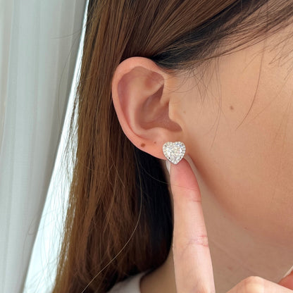 [Luxe Jewelry]Sparkling Heart Shape Lover Earrings