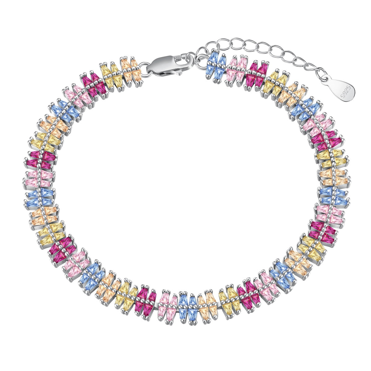 [Luxe Jewelry]Sparkling Exquisite Multi Cut Party Bracelet