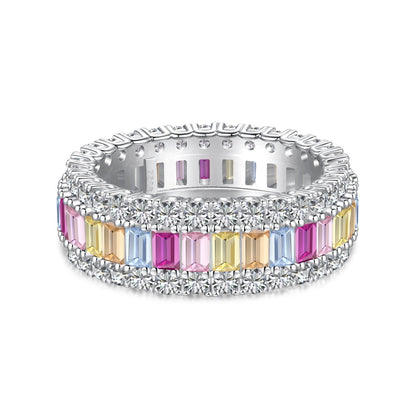 [Luxe Jewelry]Dainty Colorful Radiant Cut Daily Ring