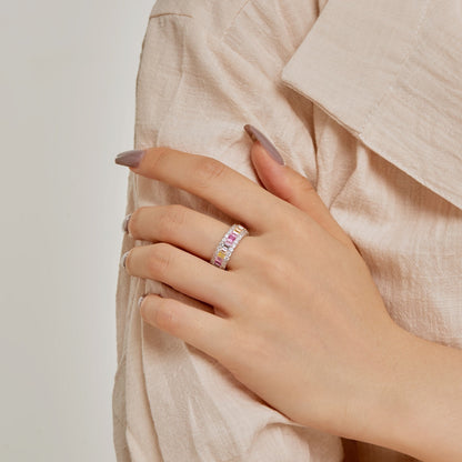 [Luxe Jewelry]Dainty Colorful Radiant Cut Daily Ring