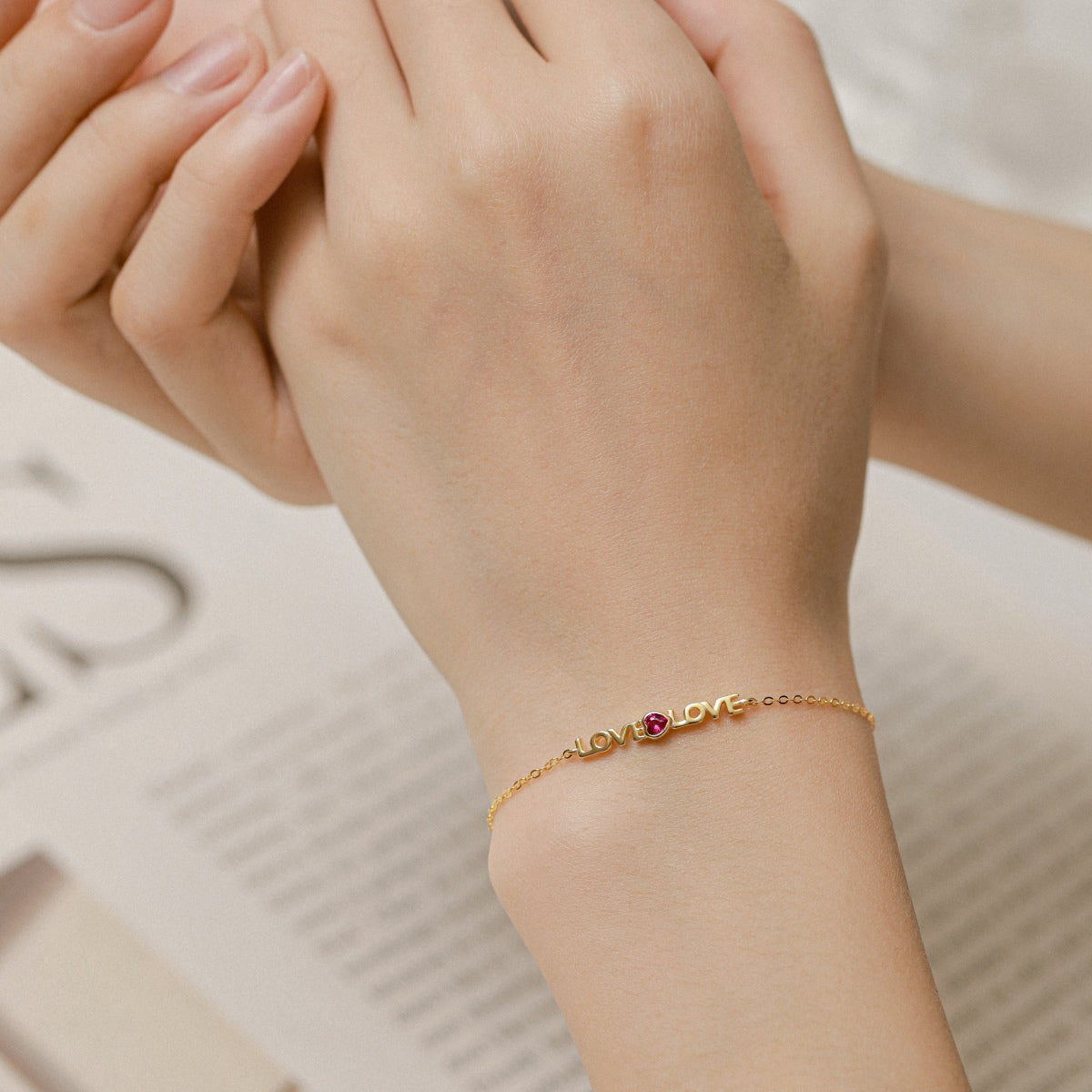 [Luxe Jewelry]Romantic Heart Shape Lover Bracelet