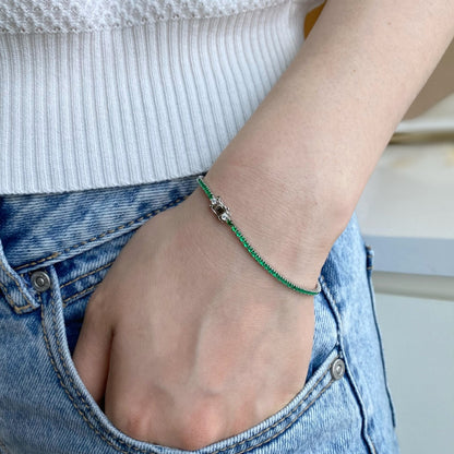 [Luxe Jewelry]Dazzling Colorful Round Cut Daily Bracelet