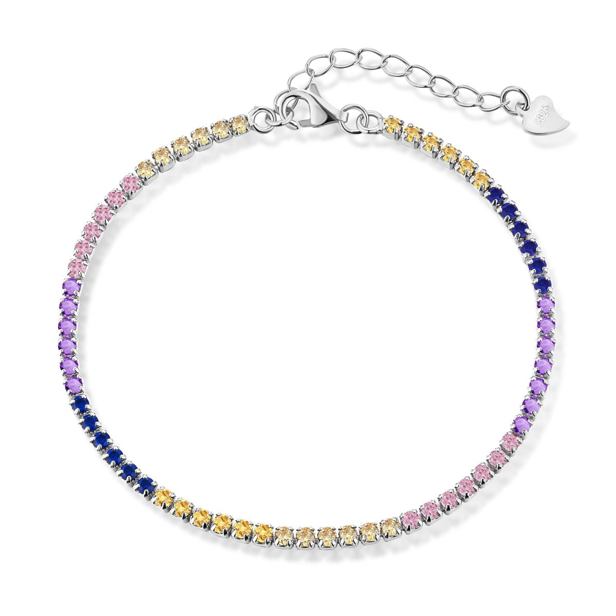 [Luxe Jewelry]Radiant Shinning Princess Cut Tennis Bracelet