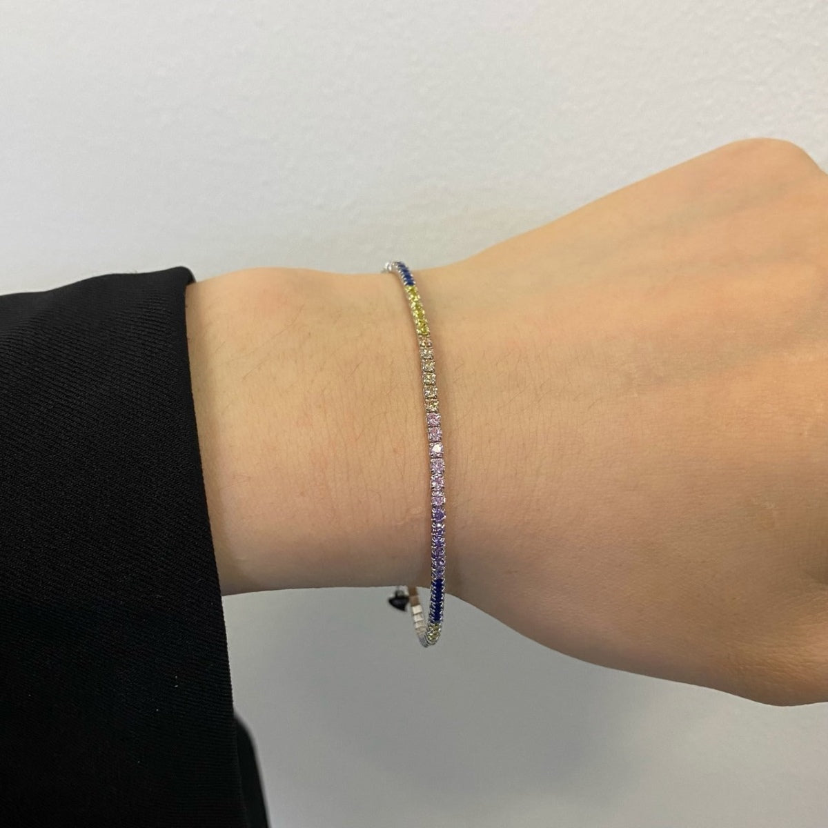 [Luxe Jewelry]Radiant Shinning Princess Cut Tennis Bracelet