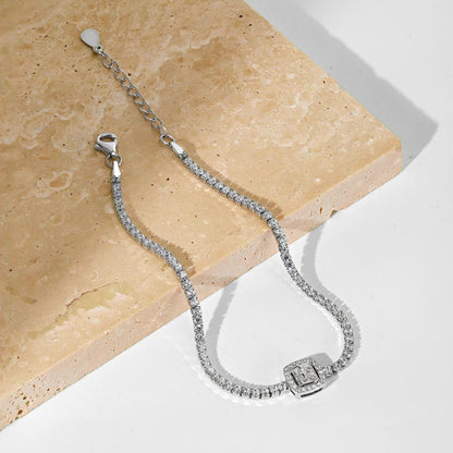 [Luxe Jewelry]Luxurious Dazzling Square Shape Banquet Bracelet