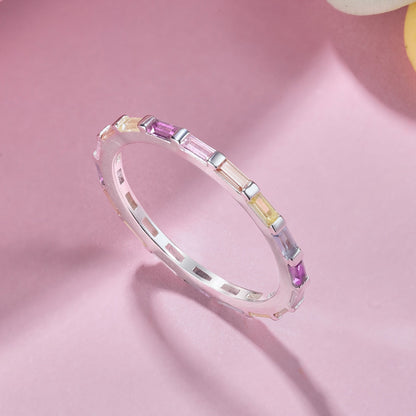 [Luxe Jewelry]Exquisite Multicolored Emerald Cut Daily Ring