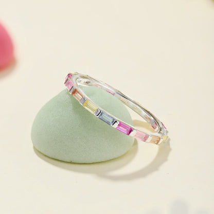 [Luxe Jewelry]Exquisite Multicolored Emerald Cut Daily Ring