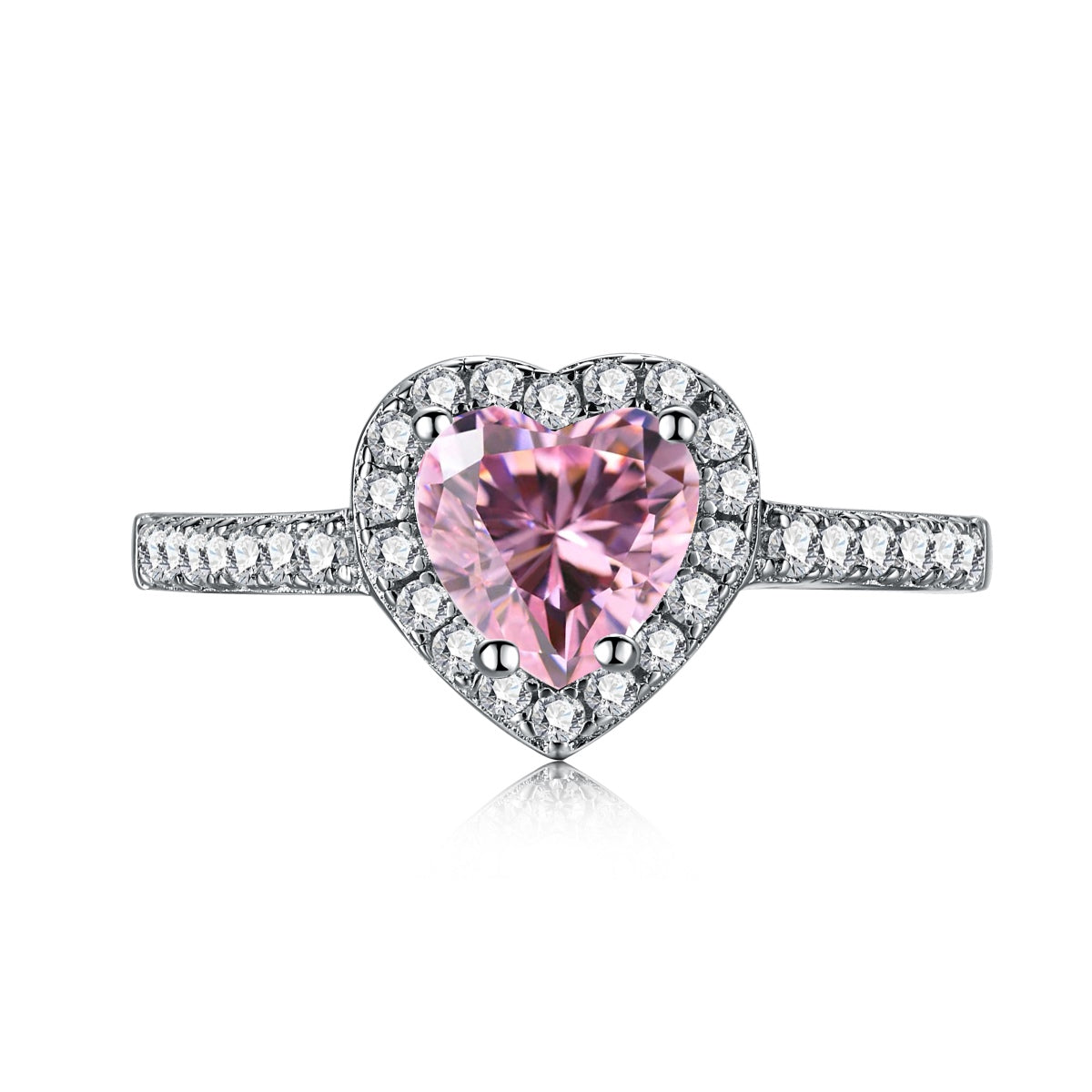 [Luxe Jewelry]Eternity Splashy Romantic Heart Shape Lover Ring