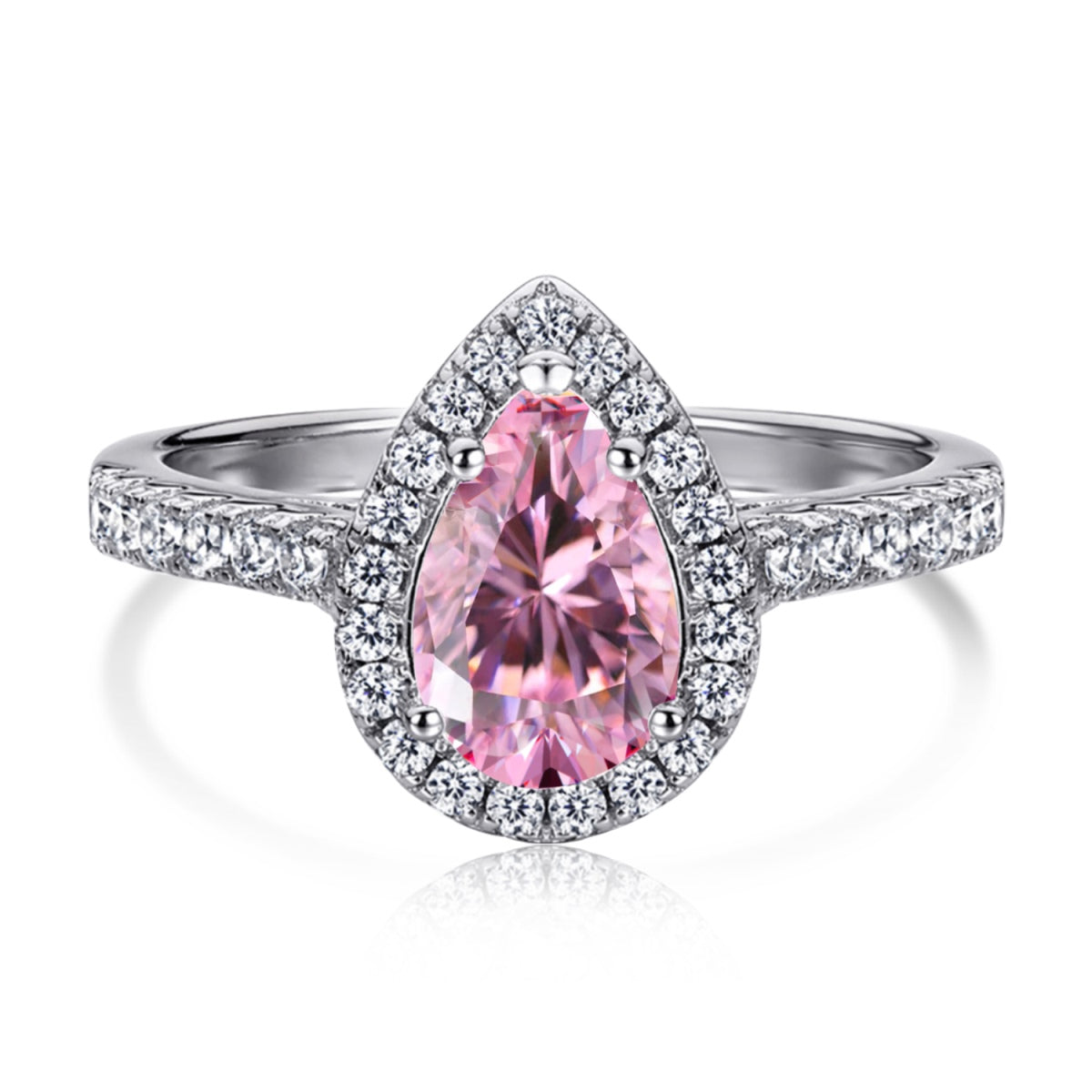 [Luxe Jewelry]1.0 Carat Luxurious Resplendent Water Drop Shape Wedding Ring
