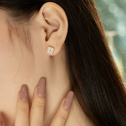 [Luxe Jewelry]Four-Leaf Clover Flower Shaped Earrings