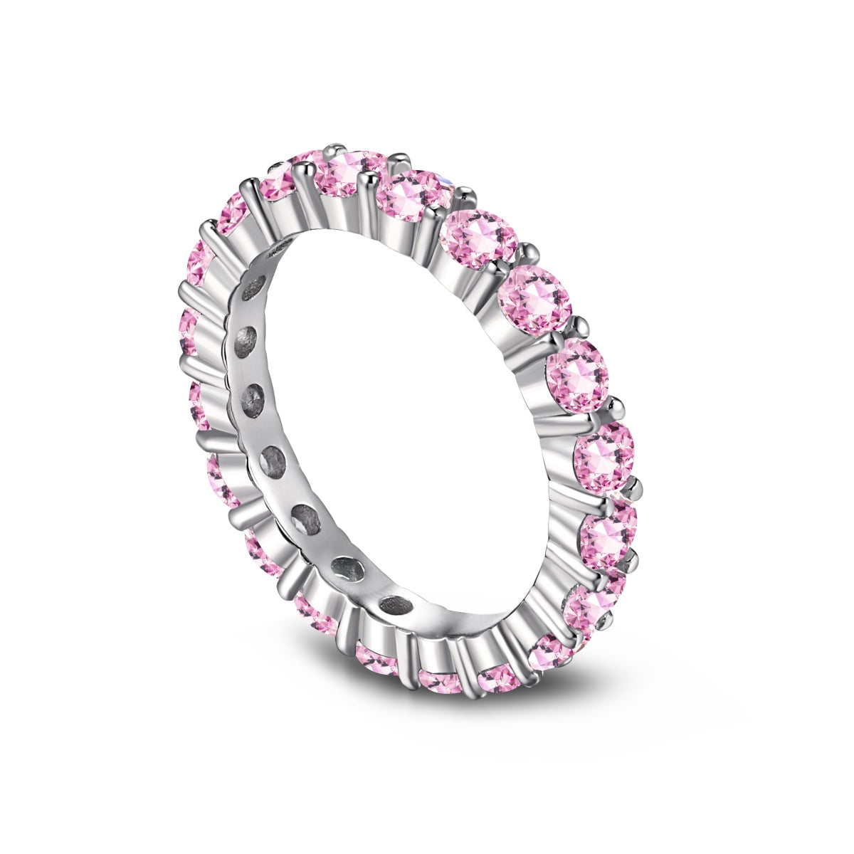 [Luxe Jewelry]Sparkling Round Cut Tennis Ring