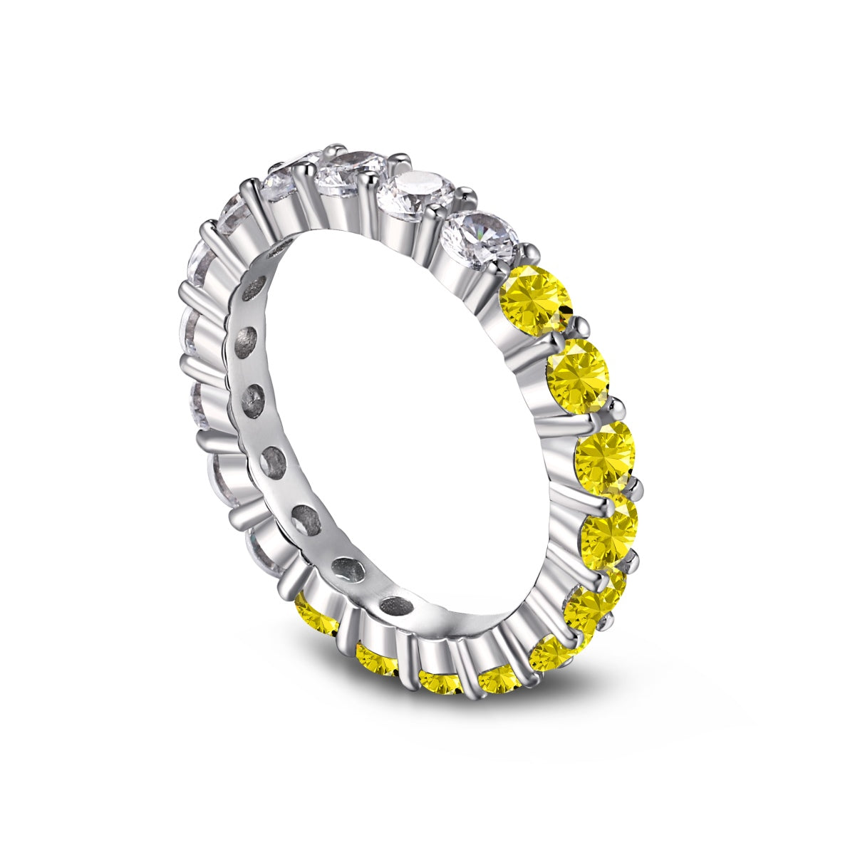 [Luxe Jewelry]Sparkling Round Cut Tennis Ring