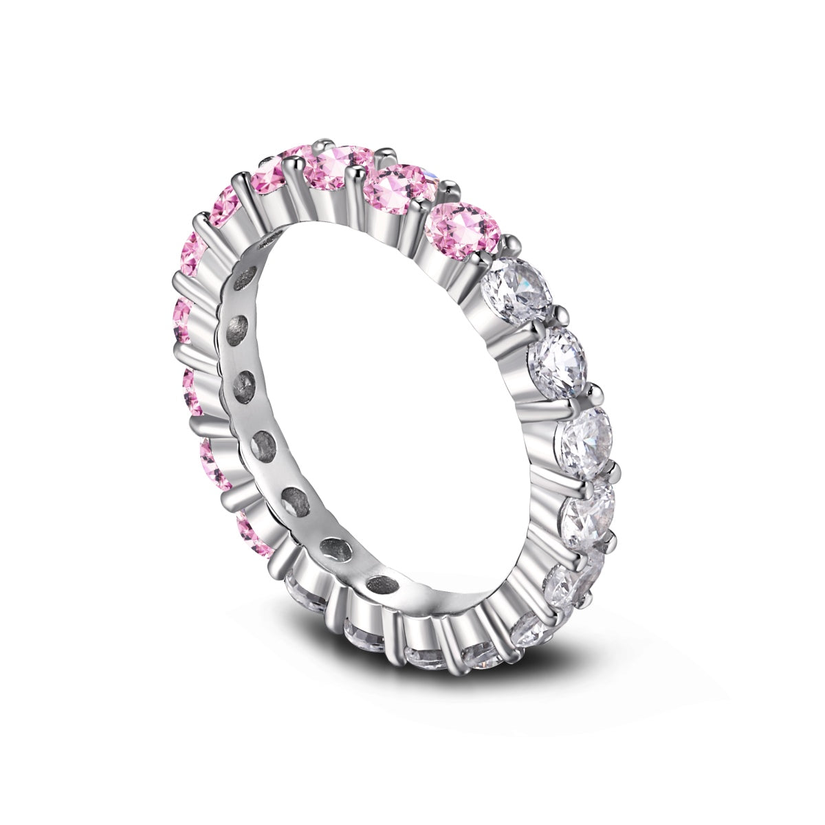 [Luxe Jewelry]Sparkling Round Cut Tennis Ring