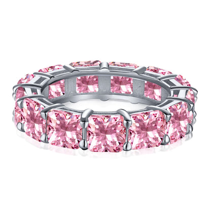 [Luxe Jewelry]Elegant Princess Cut Tennis Ring