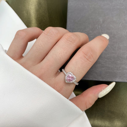 [Luxe Jewelry]Eternity Splashy Romantic Heart Shape Lover Ring