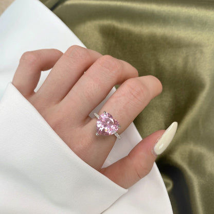 [Luxe Jewelry]6.0 Carat Luxurious Sparkling Romantic Heart Cut Lover Ring