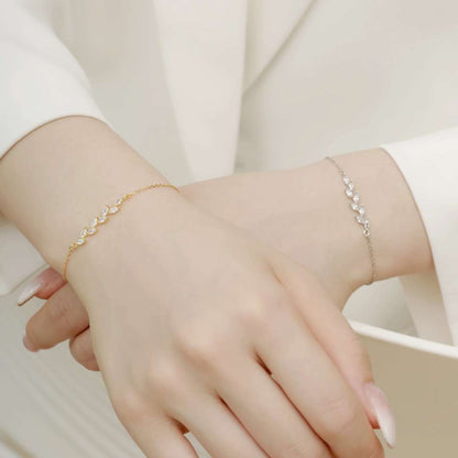 [Luxe Jewelry]Elegant Wheat Leaves Shape Bracelet