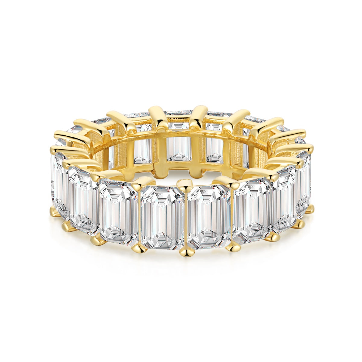 [Luxe Jewelry]0.75 Carat Elegant Emerald Cut Tennis Ring