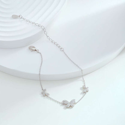 [Luxe Jewelry]Delicate Butterfly Pendant Bracelet