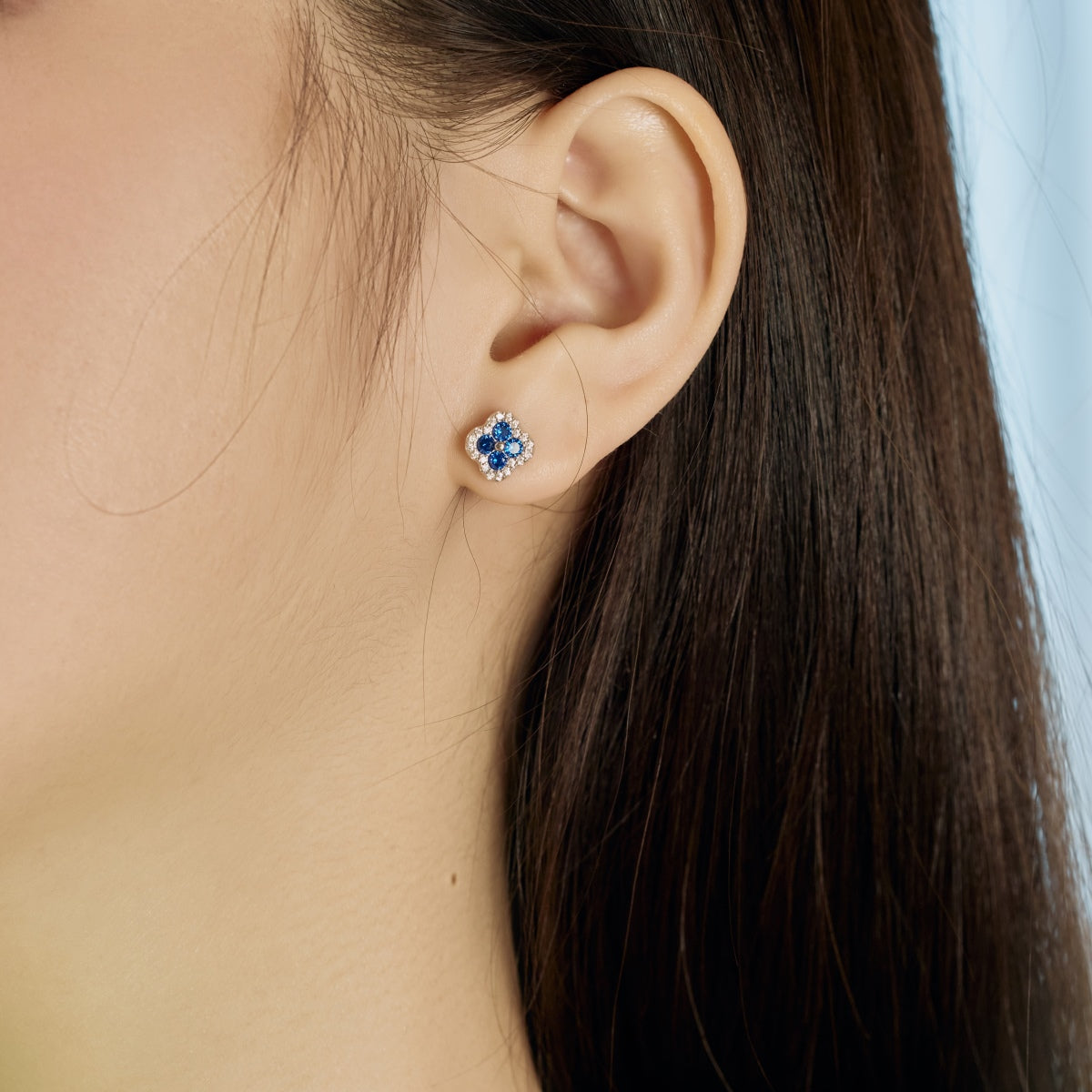 [Luxe Jewelry]Four-Leaf Clover Flower Shaped Earrings