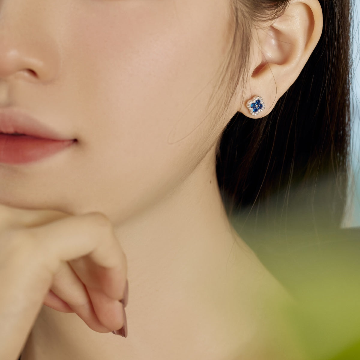 [Luxe Jewelry]Four-Leaf Clover Flower Shaped Earrings