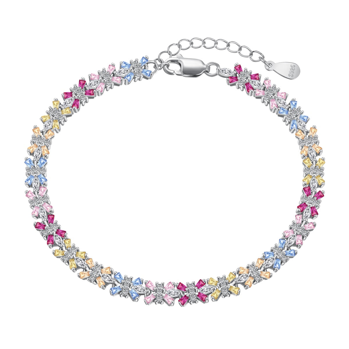 [Luxe Jewelry]Radiant Colorful Emerald Cut Party Bracelet