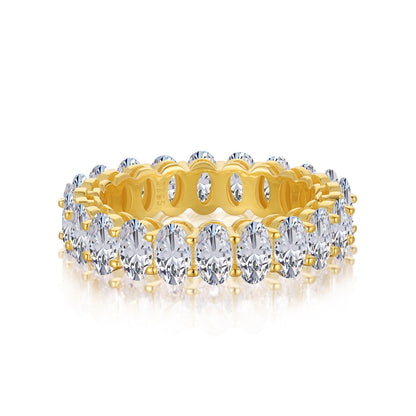 [Luxe Jewelry]Ornate Oval Cut Tennis Ring