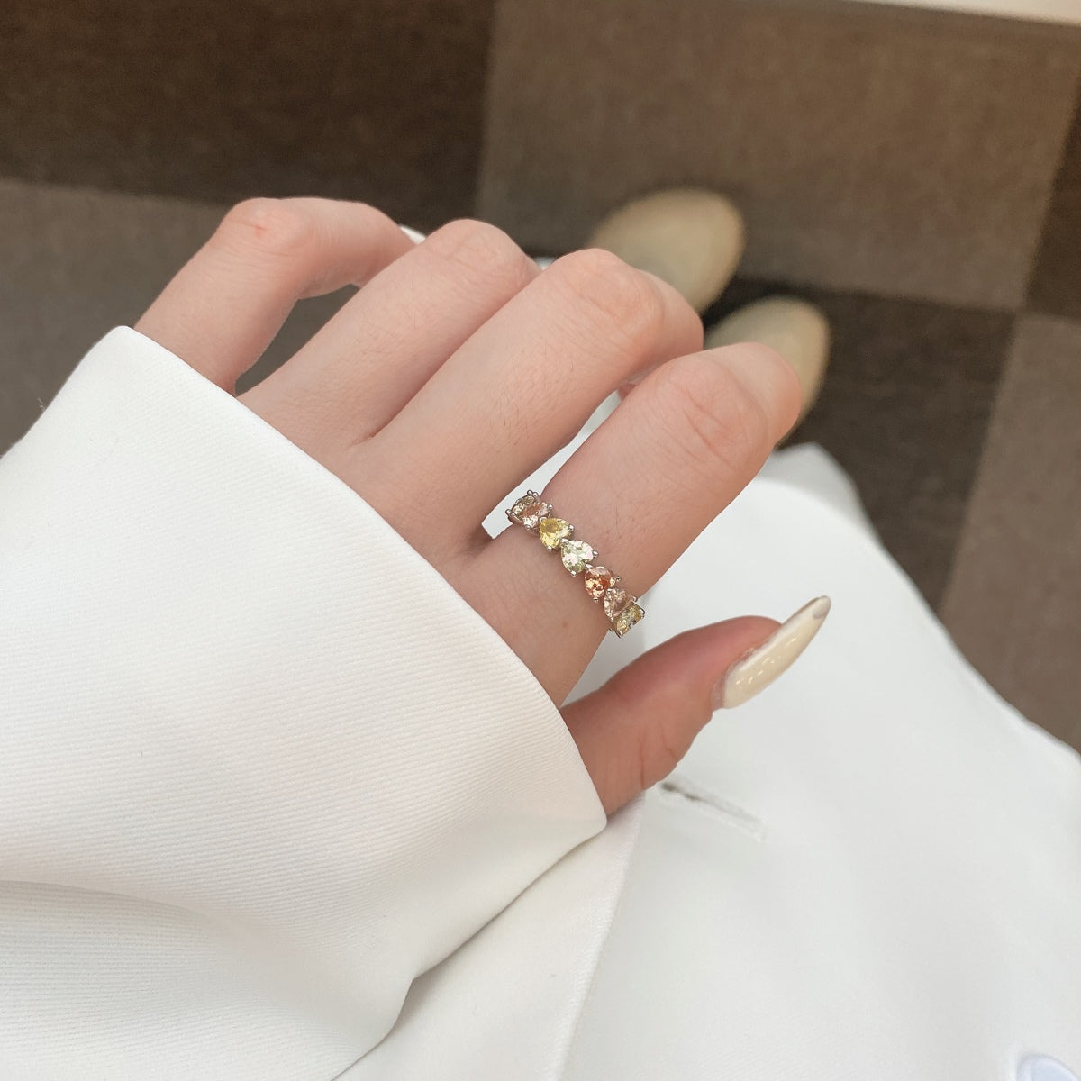 [Luxe Jewelry]0.25 Carat Radiant Romance Heart Cut Lover Ring