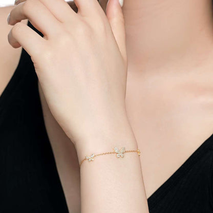 [Luxe Jewelry]Delicate Butterfly Pendant Bracelet
